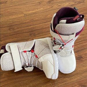 LuxPro Women's Winter Boots - Gray and Red